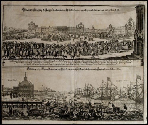 Cortejo de despedida e embarque de Dona Catarina d