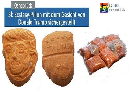 HD Apreendidas pastilhas de ecstasy com a cara de 