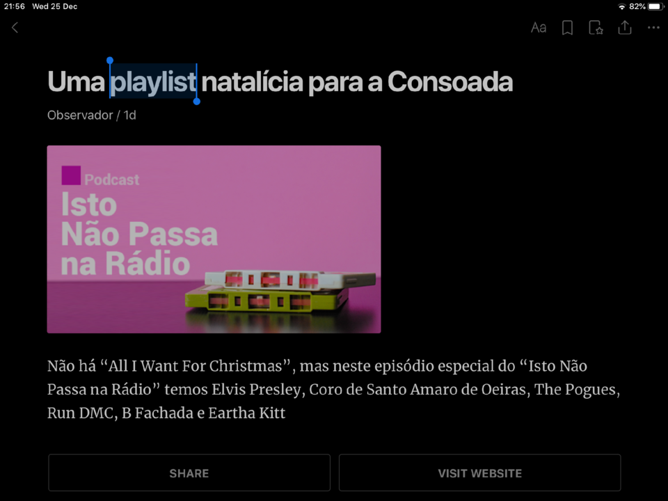 Pelai lista, pó de casta, e coro de bárbaros para a canzoada lusófona ou, como soa o português no Natal de 2019