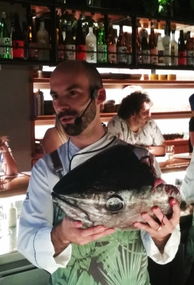 A cabeça do atum Yellowfin