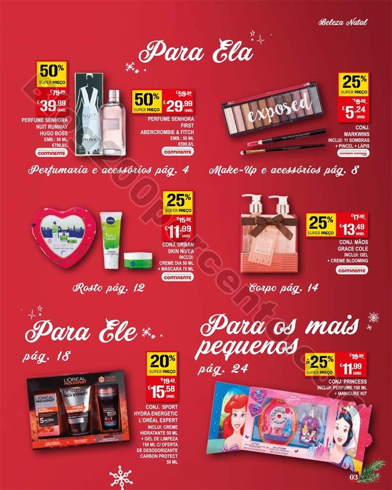 folheto promoções Continente Natal 29out-16dez