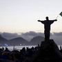 JMJ - Praia de Copacabana - Imagem do Cristo no am