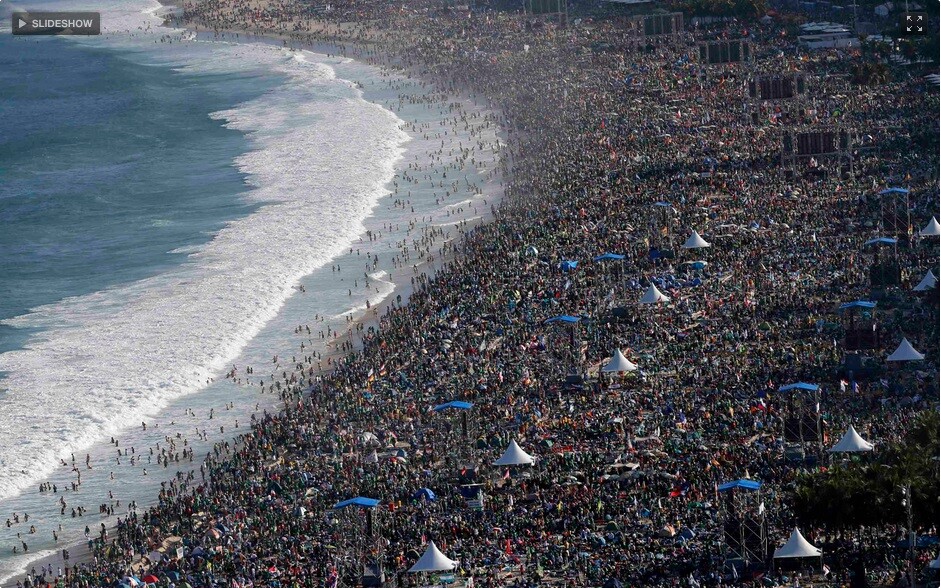 JMJ - Praia de Copacabana - 3 milh&otilde;es, segundo a 