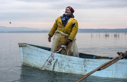 Pesca no lago Dojran, Macedónia 