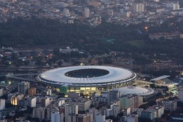 Amanhecer no Rio - Est&aacute;dio do Maracan&atilde; se prepra
