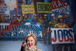Candidata Hillary Clinton em Washington, EUA 